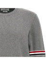 Men's Milan Stitch Armband Crew Neck Knit Top Light Grey - THOM BROWNE - BALAAN 5