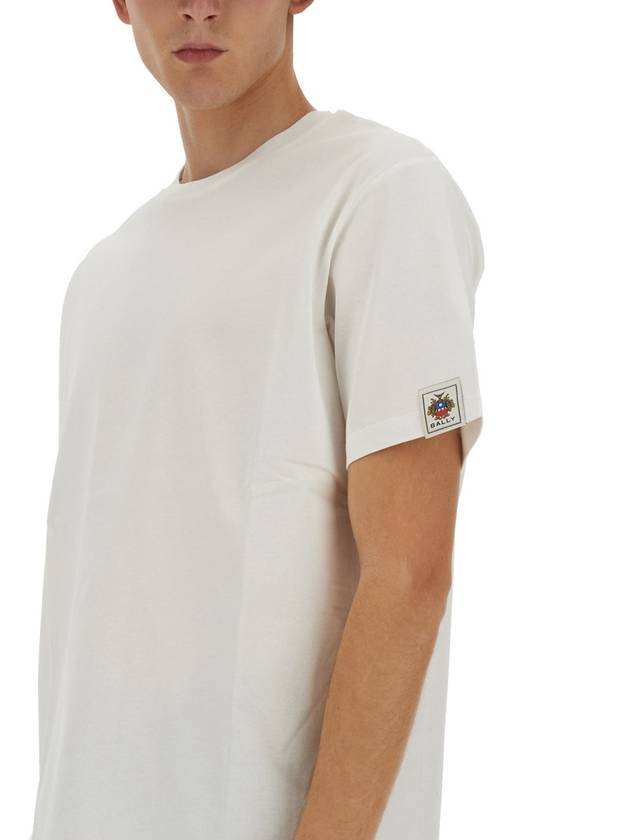 short sleeve t-shirt MJE06W CO301U019 WHITE - BALLY - BALAAN 5