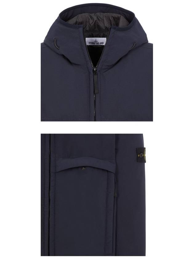 Men's Soft Shell Pure Insulation Technology Primaloft Hooded Jacket Navy - STONE ISLAND - BALAAN 6