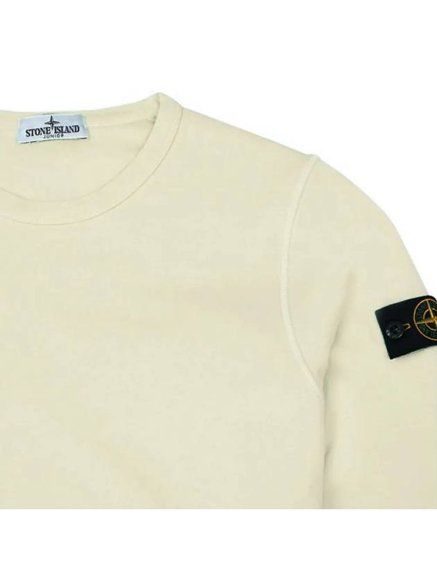 Kids Garment Dyed Logo Wappen Patch Sweatshirt Beige - STONE ISLAND - BALAAN 5