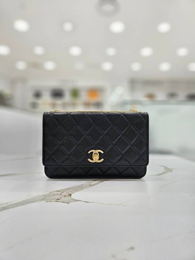 Trendy CC WOC black gold chain cross bag A80982 - CHANEL - BALAAN 2