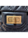 Gold 255 Medium Flap Chain Shoulder Bag Black - CHANEL - BALAAN 9