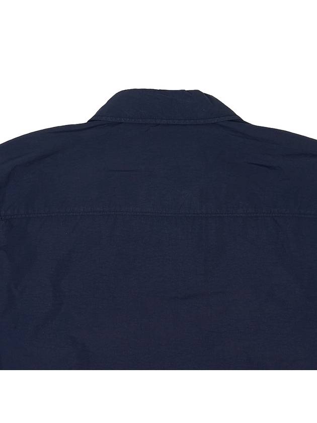 Lens Wappen Double Pocket Over Long Sleeve Shirt Navy - CP COMPANY - BALAAN 9