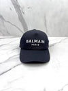 Women's Paris Logo Cotton Ball Cap Black CF1XA015 CB24EAB - BALMAIN - BALAAN 2