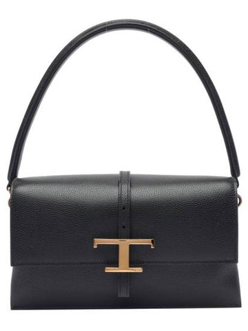 T Timeless Flap Shoulder Bag Black - TOD'S - BALAAN 1