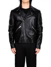 Pocket Nappa Leather Biker Jacket Black - LOEWE - BALAAN 2