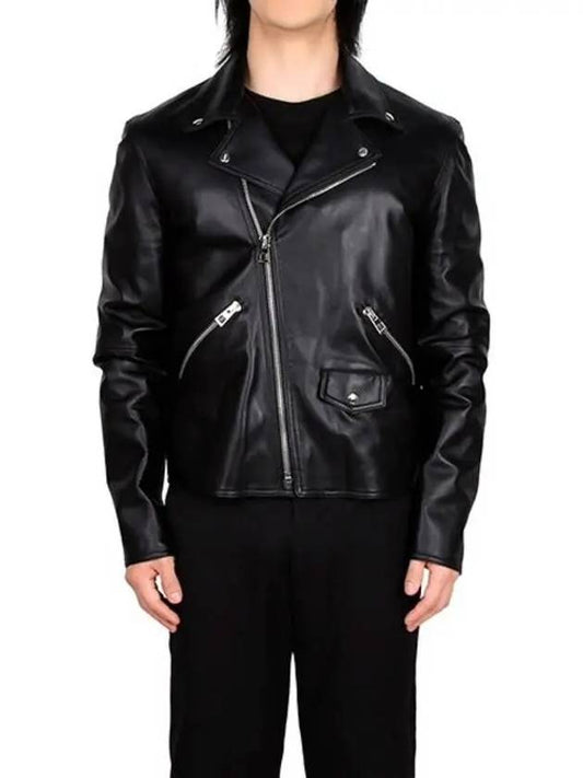 Nappa Leather Pocket Biker Jacket Black - LOEWE - BALAAN 2