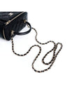 Gold Hardware Chain Lambskin Cosmetic Cross Bag Black - CHANEL - BALAAN 7