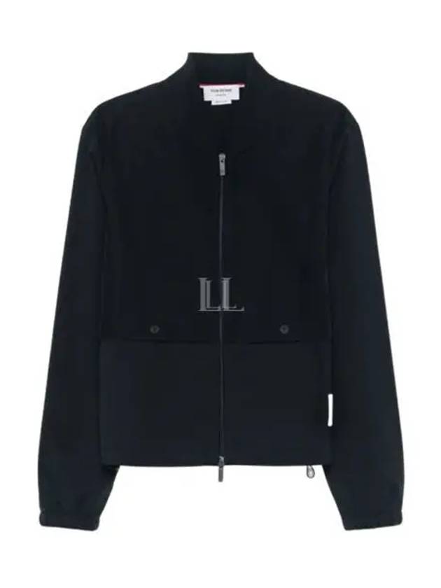 Ripstop Wool Tech Milano Bomber Jacket Navy - THOM BROWNE - BALAAN 2