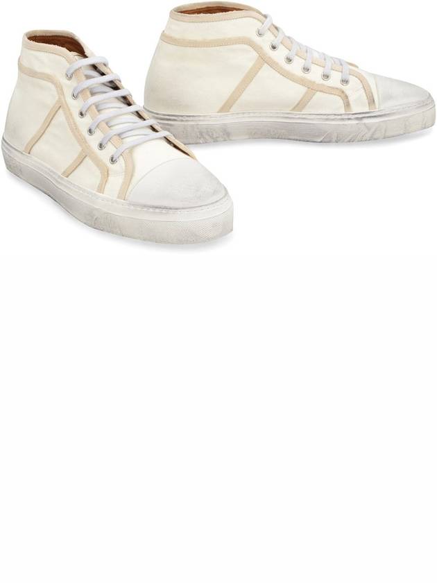 Vintage Mid High Top Sneakers Ivory - DOLCE&GABBANA - BALAAN 4