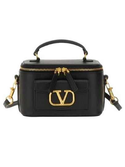 V Logo Signature Mini Tote Bag Black - VALENTINO - BALAAN 2