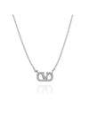 Valentino 5W2J0Q37 YCW 68S J0Q37 Garavani V logo crystal necklace - RED VALENTINO - BALAAN 3