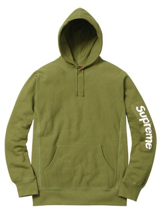 Sleeve Patch Hooded Olive Sleeve Patch Hooded Sweatshirt Olive - SUPREME - BALAAN 1