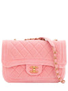 Women s Season Velvet Flap Bag Small - CHANEL - BALAAN 1