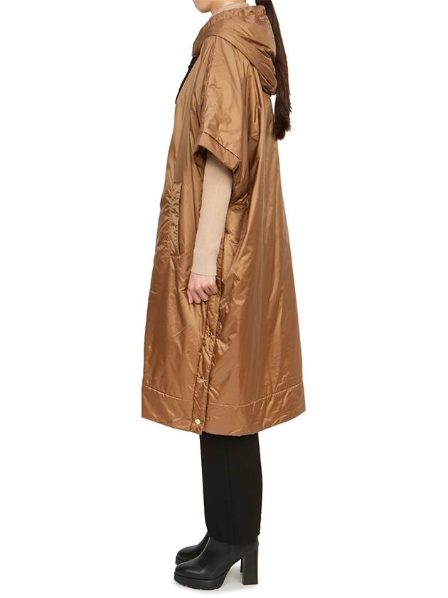 Frida Padded Hooded Jacket Camel - MAX MARA - BALAAN 5