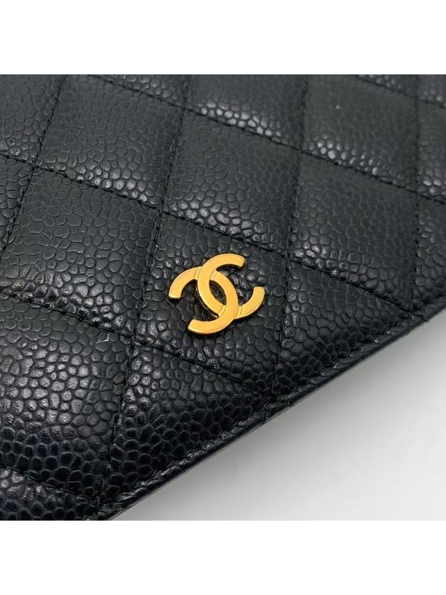 Caviar gold logo long wallet - CHANEL - BALAAN 4