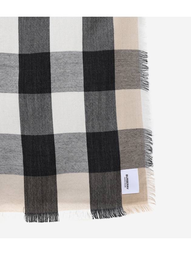 Lightweight Check Cashmere Scarf Beige - BURBERRY - BALAAN 4