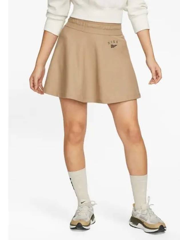 Pique A-Line Skirt Beige - NIKE - BALAAN 2