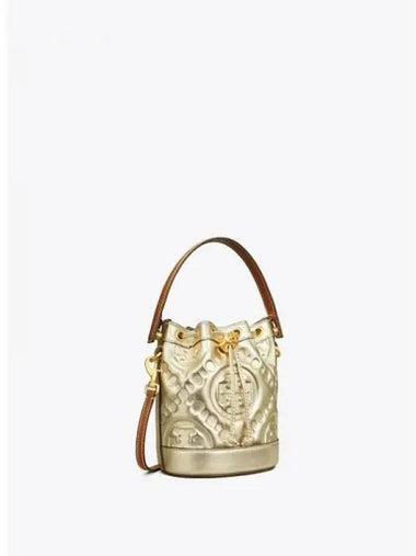 Monogram Metal Puppy Mini Bucket Bag Tote Gold Domestic Product GM0023080845105 - TORY BURCH - BALAAN 1