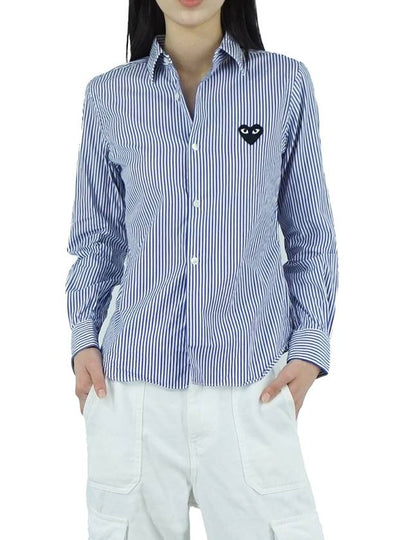 Wappen Stripe Shirt Blue - COMME DES GARCONS - BALAAN 2