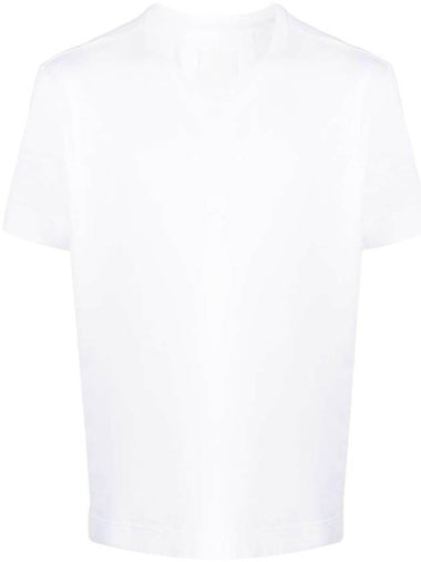 Embroidered 4G Logo Cotton Short Sleeve T-shirt White - GIVENCHY - BALAAN 1