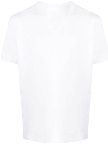 Embroidered 4G Logo Cotton Short Sleeve T-shirt White - GIVENCHY - BALAAN 1