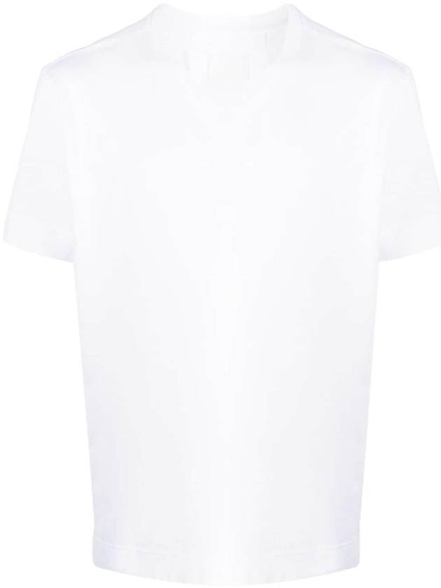 Embroidered 4G Logo Cotton Short Sleeve T-shirt White - GIVENCHY - BALAAN 1