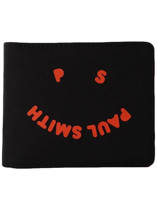 Happy Face Logo Half Wallet Black - PAUL SMITH - BALAAN 2