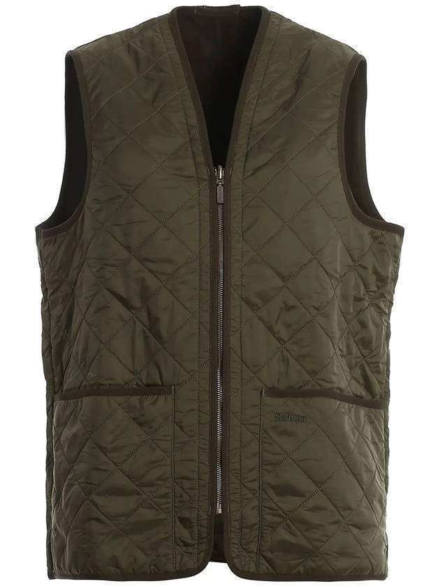 Men's Polar Quilt Zipper Liner Vest Olive - BARBOUR - BALAAN 1