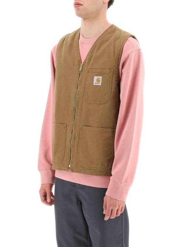 Arbor Cotton Canvas Vest Brown - CARHARTT WIP - BALAAN 5