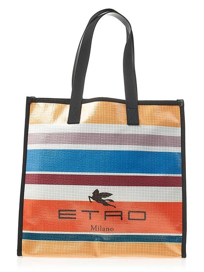 Striped Print Tote Bag - ETRO - BALAAN 2