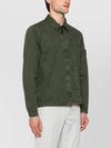 Organic Cotton Shirt Zip Up Jacket Musk - STONE ISLAND - BALAAN 4