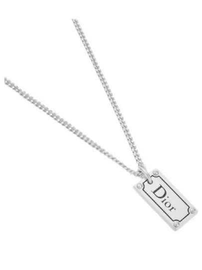 Plate Pendant Necklace Silver - DIOR - BALAAN 2