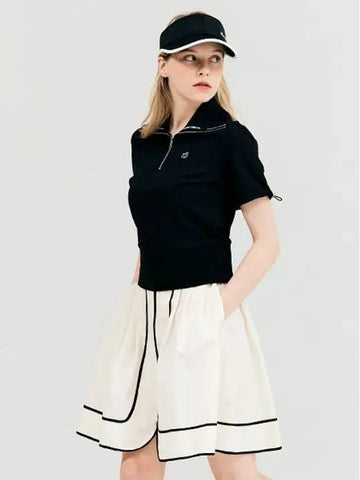 Golf Piping Color Volume Skirt Ivory - HENRY STUART - BALAAN 1