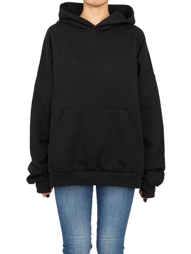 Women's Care Label Hooded Top Black - BALENCIAGA - BALAAN 2