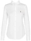 Women's Cotton Long Sleeve Shirt White - POLO RALPH LAUREN - BALAAN 2