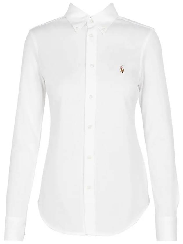 Women's Cotton Long Sleeve Shirt White - POLO RALPH LAUREN - BALAAN 3