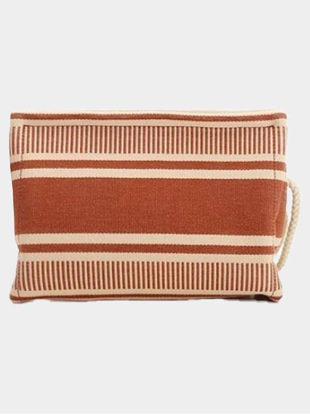 Pouch in Stripe Textile Clutch CEL8XG35BRW - CELINE - BALAAN 4