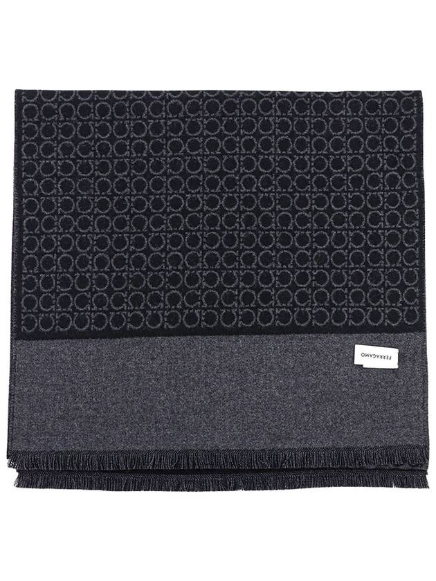 Gancini Muffler Black - SALVATORE FERRAGAMO - BALAAN 4