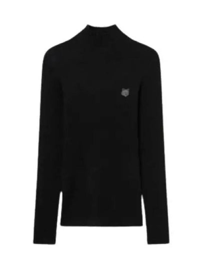 Bold Fox Head Patch Turtleneck Black - MAISON KITSUNE - BALAAN 2