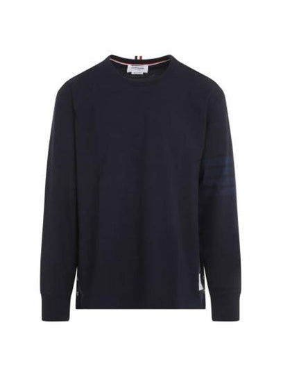 4 Bar Armband Tonal Long Sleeve T-Shirt Navy - THOM BROWNE - BALAAN 2