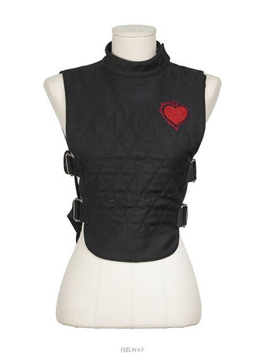 Heart motif mock neck fencing vest black M 74449 - DIOR - BALAAN 1