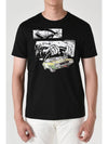 Racing Print Short Sleeve T-Shirt Black - EMPORIO ARMANI - BALAAN 2