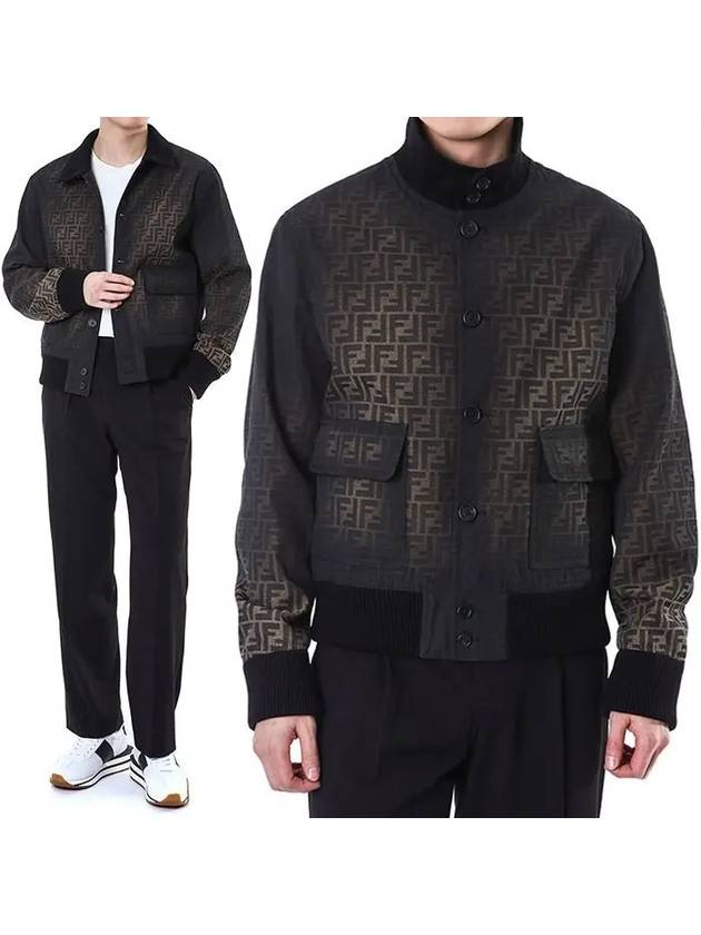 Canvas FF Bomber Jacket Brown - FENDI - BALAAN 2