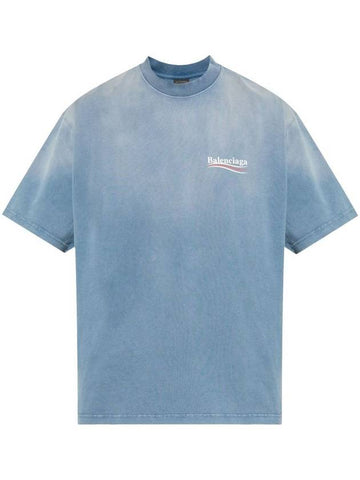 Balenciaga Political Campaign Medium Fit T-Shirt In Vintage Jersey Clothing - BALENCIAGA - BALAAN 1