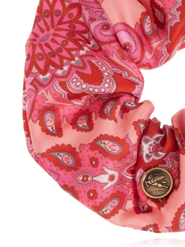 Etro Silk Hair Scrunchie, Women's, Pink - ETRO - BALAAN 4