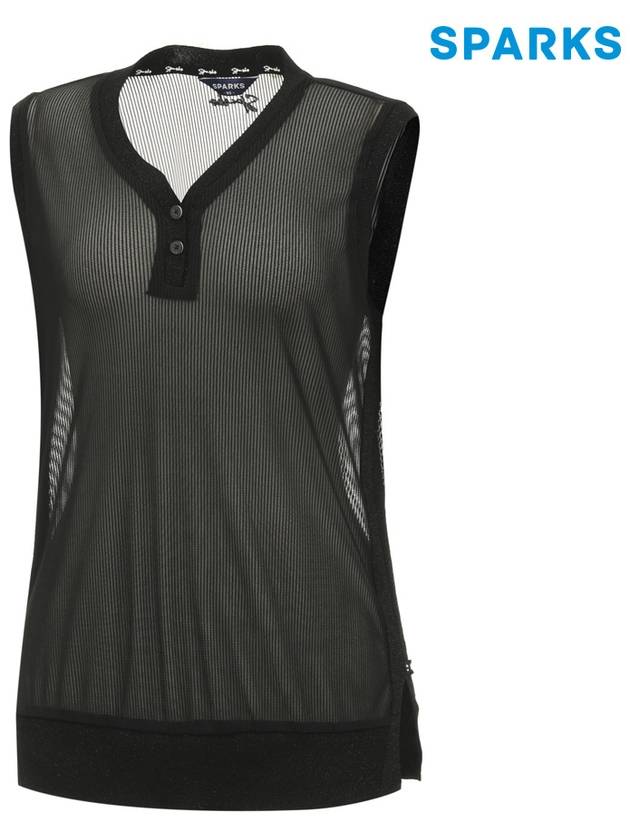 Women s V neck knit vest SM2LTV030 - SPARKS - BALAAN 2