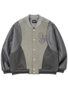 Wool Miss Varsity Stadium Jacket Gray - AJOBYAJO - BALAAN 2