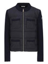 Moncler Kids 8 10 Padded Knit Cardigan Navy - MONCLER - BALAAN 1