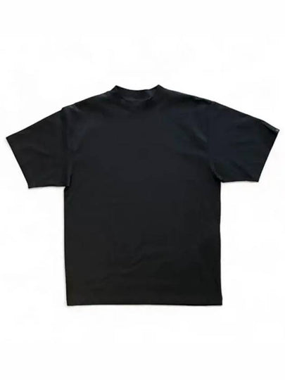 Cotton Crew Neck Short Sleeve T-Shirt Navy - BALENCIAGA - BALAAN 2